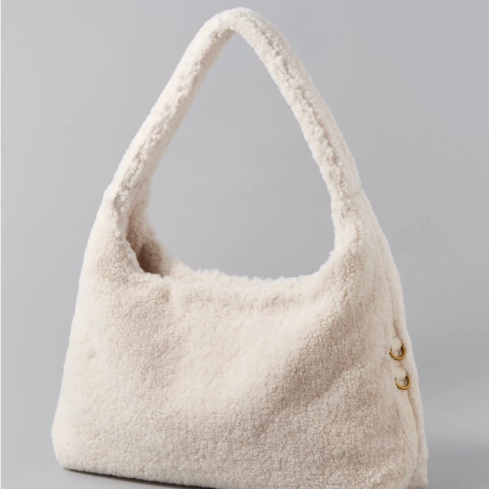 American Eagle Outfitters Cream Faux Shearling Shoulder Bag